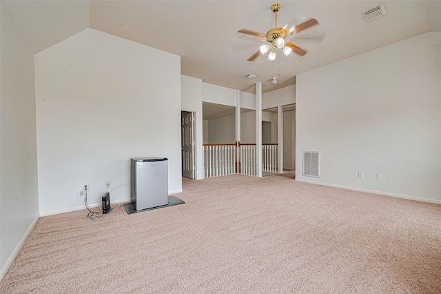 10818 Kleberg Place Dr, Houston, TX 77064 - carpeted spare room with vaulted ceiling and ceiling fan