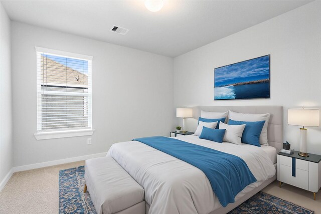 304 E Tranquil Fields Ln, Waller, TX 77484 - bedroom with baseboards and light carpet