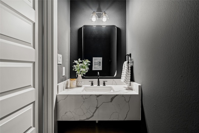 4110 Cortlandt St, Houston, TX 77018 - bathroom with vanity and a textured wall