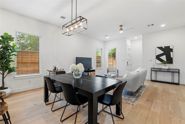 4110 Cortlandt St, Houston, TX 77018 - dining space with light wood-style flooring and recessed lighting