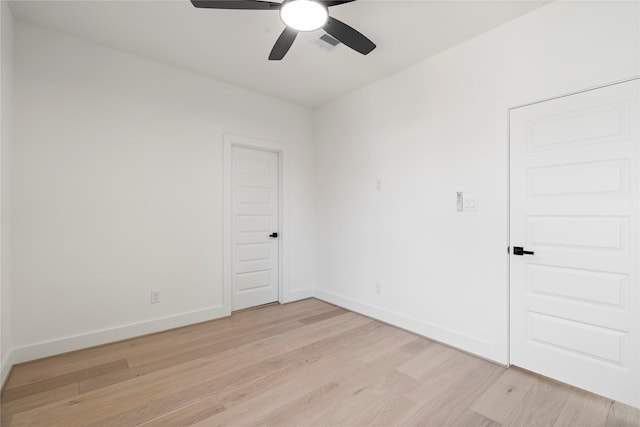 4110 Cortlandt St, Houston, TX 77018 - empty room featuring light wood-style floors and a ceiling fan
