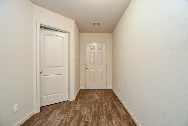 2026 Naplechase Crest Dr, Spring, TX 77373 - hall with baseboards and dark wood-style flooring