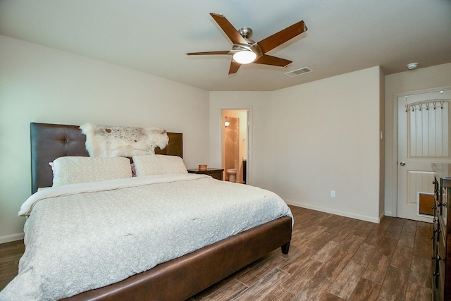 2026 Naplechase Crest Dr, Spring, TX 77373 - bedroom featuring dark wood-style floors and ceiling fan