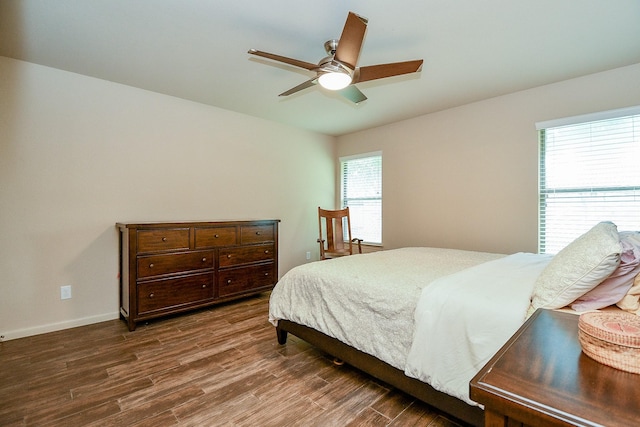 2026 Naplechase Crest Dr, Spring, TX 77373 - bedroom featuring wood finished floors and ceiling fan