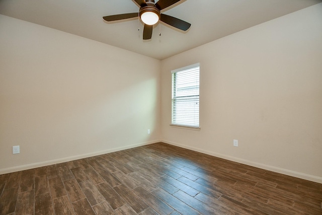 2026 Naplechase Crest Dr, Spring, TX 77373 - spare room with dark wood-style flooring and a ceiling fan