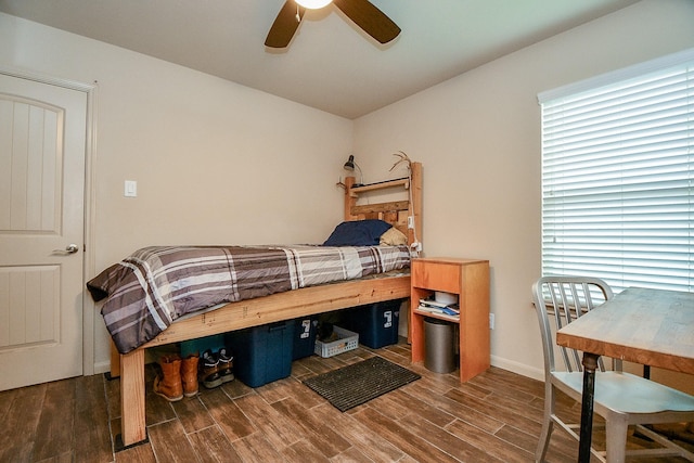 2026 Naplechase Crest Dr, Spring, TX 77373 - bedroom featuring wood finished floors and ceiling fan
