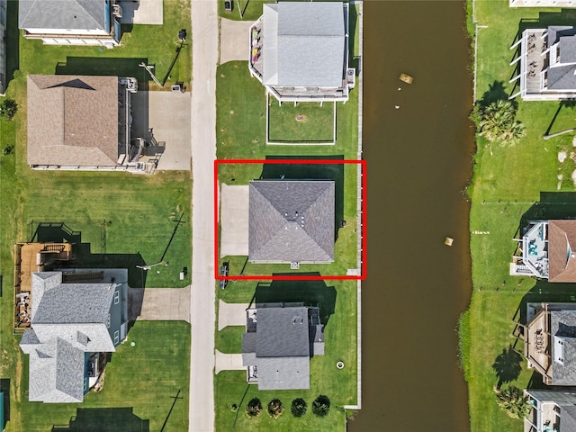 2617 Breaker Dr, Port Bolivar, TX 77650 - aerial perspective of suburban area featuring property parcel outlined