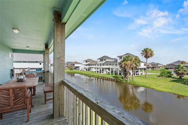 2617 Breaker Dr, Port Bolivar, TX 77650 - balcony featuring a water view and a residential view