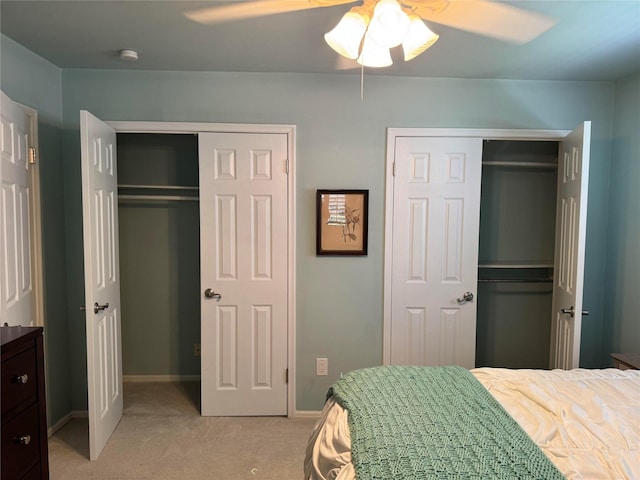 1109 Cheshire Ln, Houston, TX 77018 - bedroom with light carpet and ceiling fan