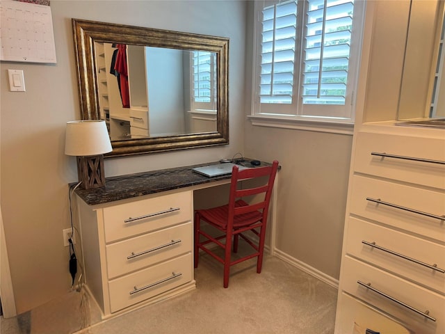 1109 Cheshire Ln, Houston, TX 77018 - office area featuring light colored carpet and built in study area