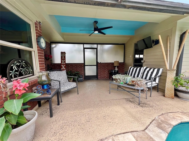 51 S Trillium Ct, Lake Jackson, TX 77566 - view of patio with ceiling fan
