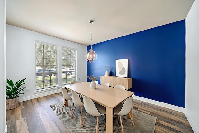 28915 Crested Butte Dr, Katy, TX 77494 - dining area featuring baseboards and wood finished floors
