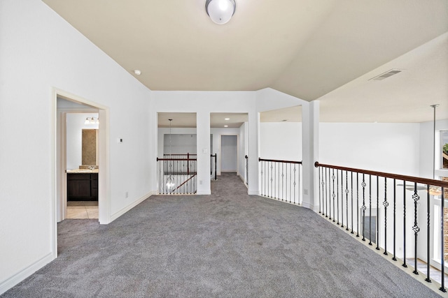 28915 Crested Butte Dr, Katy, TX 77494 - empty room featuring carpet and lofted ceiling