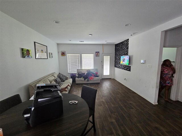 14902 Cypress Hollow Dr, Southeast Montgomery, TX 77357 - dining area featuring wood finished floors and recessed lighting