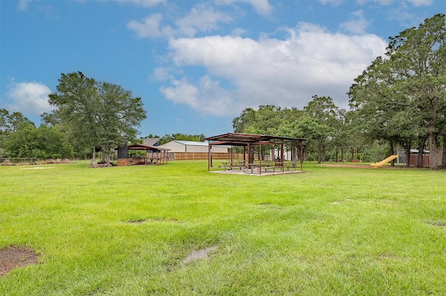 505 Sage Brush Dr, Somerville, TX 77879 - view of yard featuring a gazebo and a playground