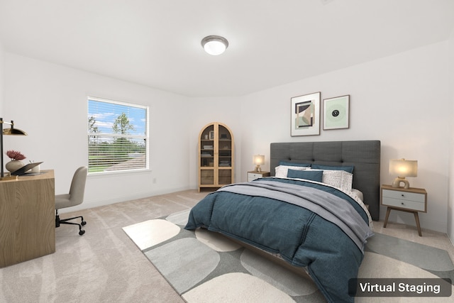 14910 High Meadow Ln, Baytown, TX 77523 - bedroom featuring light colored carpet and an office area