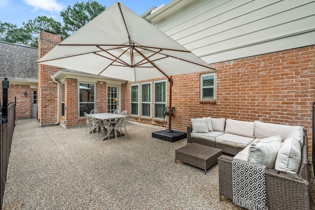 9727 Godstone Ln, Spring, TX 77379 - view of patio / terrace featuring outdoor lounge area and outdoor dining area