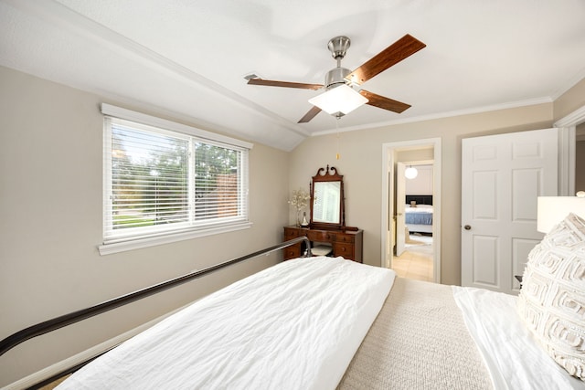 9727 Godstone Ln, Spring, TX 77379 - bedroom with ornamental molding and ceiling fan