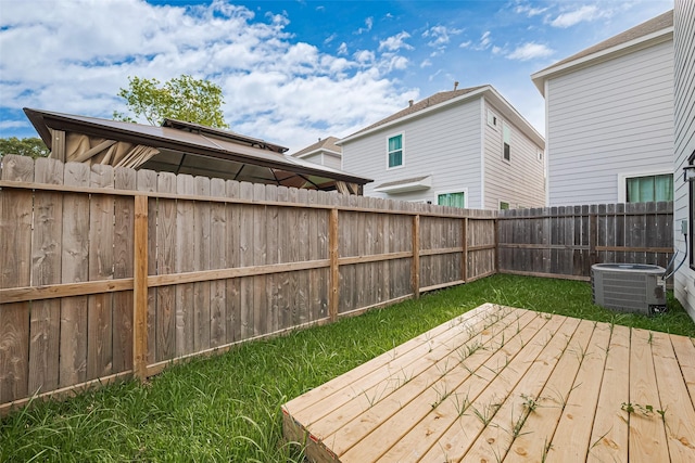 4504 Rosemont St, Houston, TX 77051 - fenced backyard with a wooden deck