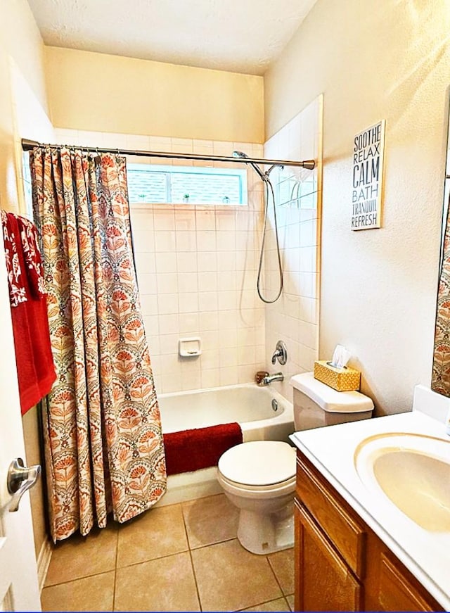 8010 N Tarrytown Crossing Dr, Conroe, TX 77304 - full bath with vanity, shower / tub combo with curtain, and tile patterned flooring