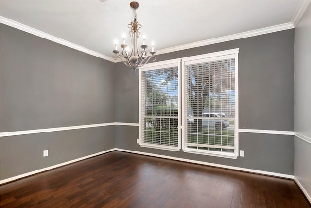 216 Willow Pointe Dr, League City, TX 77573 - unfurnished dining area featuring a chandelier, wood finished floors, and crown molding