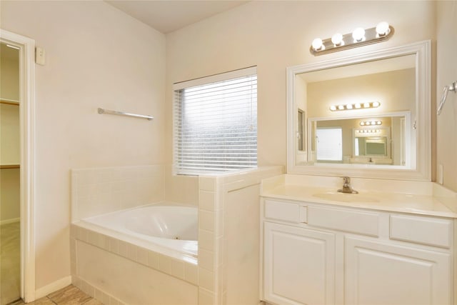 216 Willow Pointe Dr, League City, TX 77573 - full bath with a bath, vanity, and tile patterned floors