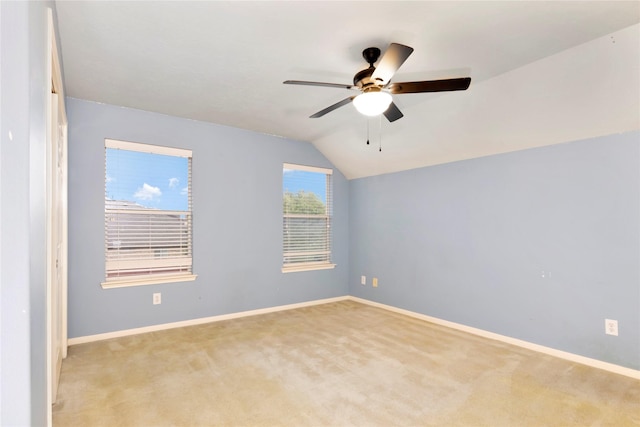 216 Willow Pointe Dr, League City, TX 77573 - empty room with carpet flooring, ceiling fan, and lofted ceiling