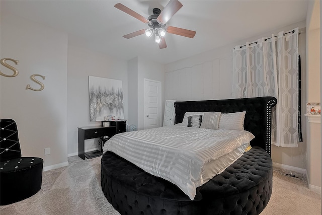 11527 Taagan Ln, Richmond, TX 77407 - bedroom featuring light colored carpet and a ceiling fan