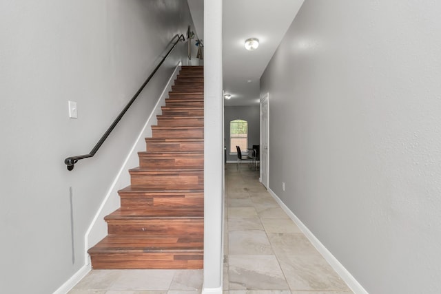 5822 Santa Bernadetta, Houston, TX 77017 - stairway featuring baseboards