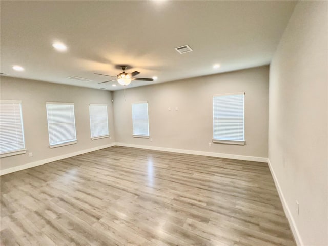 4301 Clover St, Houston, TX 77051 - spare room featuring recessed lighting, wood finished floors, and ceiling fan