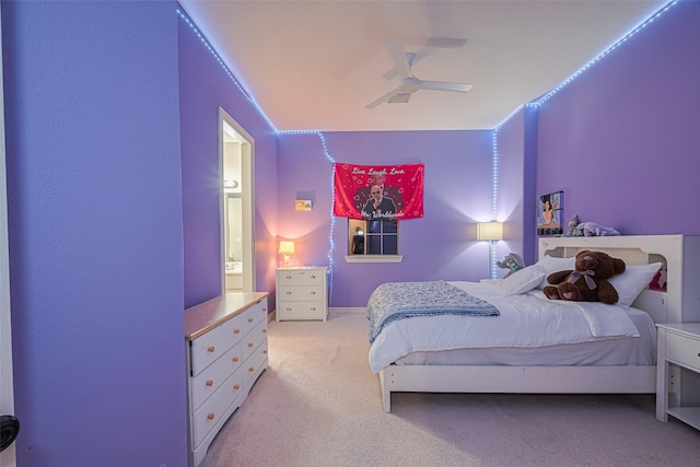 8707 Crossriver Ln, Houston, TX 77095 - carpeted bedroom with ceiling fan