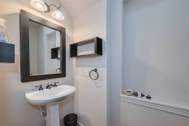 8707 Crossriver Ln, Houston, TX 77095 - bathroom with lofted ceiling