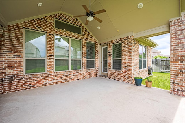19415 Maifest Dr, Cypress, TX 77433 - view of patio / terrace with ceiling fan