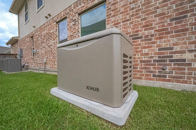 19415 Maifest Dr, Cypress, TX 77433 - exterior view of a cooling unit and brick siding