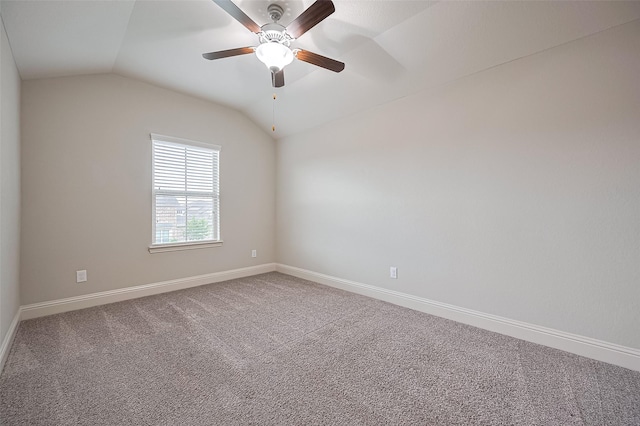 19415 Maifest Dr, Cypress, TX 77433 - carpeted spare room with lofted ceiling and a ceiling fan
