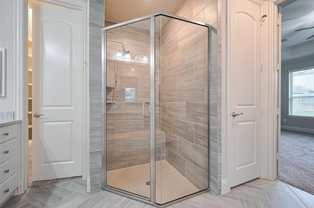 19415 Maifest Dr, Cypress, TX 77433 - bathroom with a stall shower and a sauna / steam room