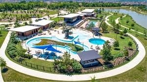 19415 Maifest Dr, Cypress, TX 77433 - aerial view of a pool and a nearby body of water