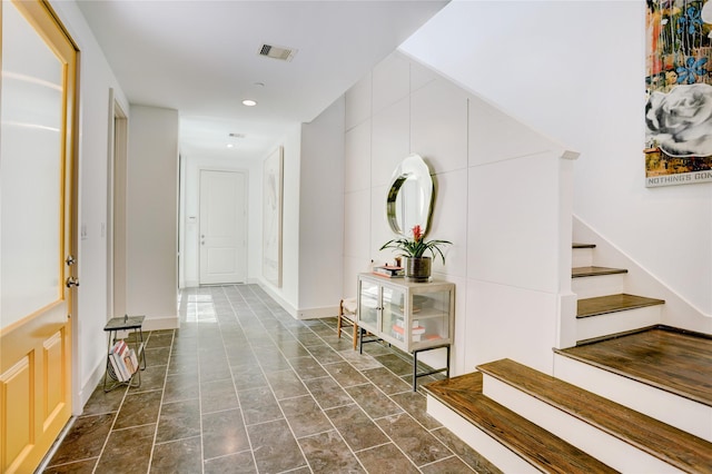 5007 Dickson St, Houston, TX 77007 - corridor with recessed lighting and stairs