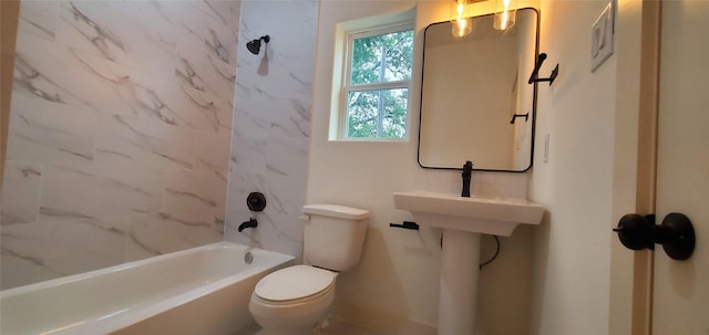 4209 Tampico Rd, Houston, TX 77016 - full bathroom with toilet and shower / bathtub combination