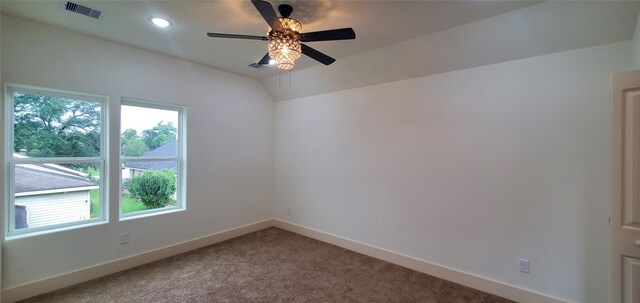 4209 Tampico Rd, Houston, TX 77016 - carpeted spare room with a ceiling fan and recessed lighting