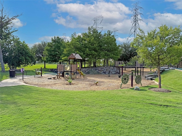 4023 Turning Manor Ln, Sugar Land, TX 77479 - community jungle gym featuring a lawn