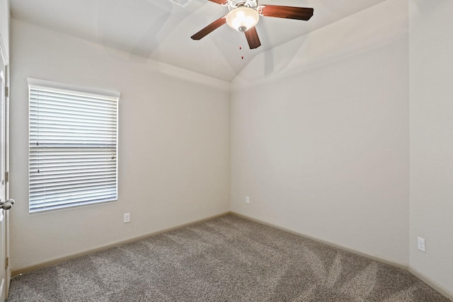 5207 Corbridge Glen Ct, Katy, TX 77449 - carpeted empty room featuring a ceiling fan and lofted ceiling