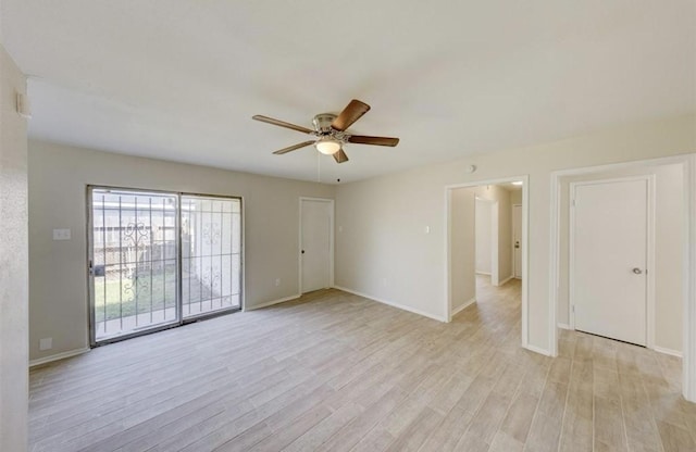 12938 S Coast Dr, Houston, TX 77047 - unfurnished room with ceiling fan and light wood-style floors