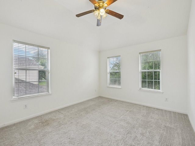 421 White Oak Pointe, League City, TX 77573 - carpeted empty room with ceiling fan and vaulted ceiling
