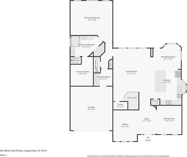 421 White Oak Pointe, League City, TX 77573 - view of home floor plan