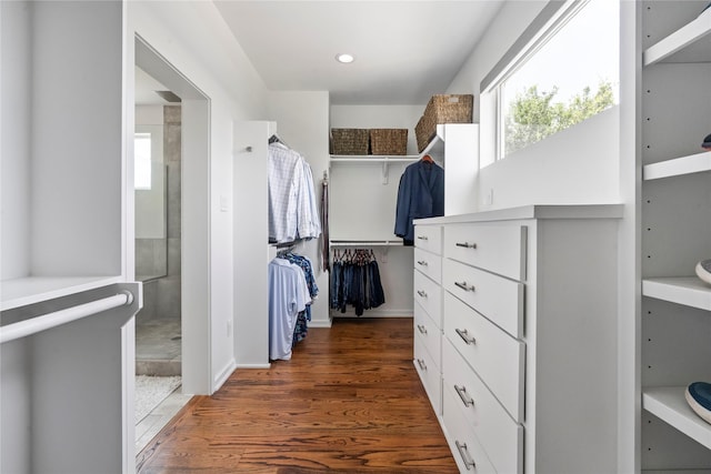 543 Threlkeld St, Houston, TX 77007 - spacious closet featuring dark wood finished floors