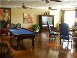 1711 Old Spanish Trl Unit 343, Houston, TX 77054 - game room with a ceiling fan, pool table, and wood finished floors