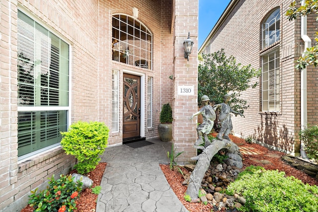1310 Whispering Pines Dr, Houston, TX 77055 - property entrance with brick siding