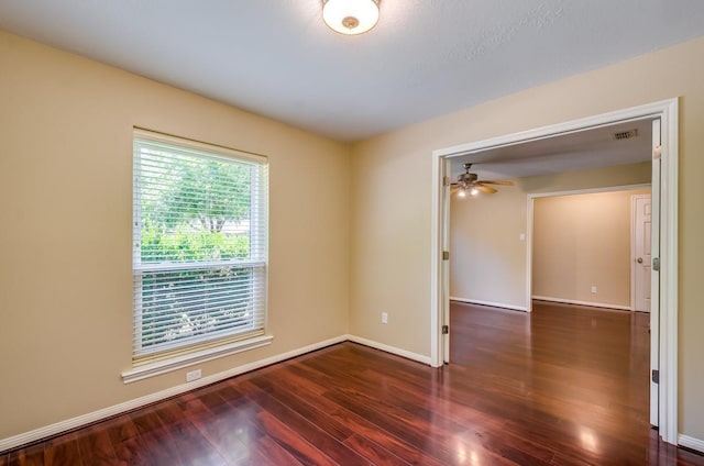 15622 Sunset Rock Dr, Houston, TX 77084 - spare room featuring wood finished floors and ceiling fan