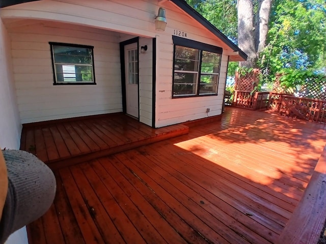 1120 W Robinson St, Alvin, TX 77511 - view of wooden deck